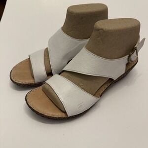 Born White and Tan Sandals